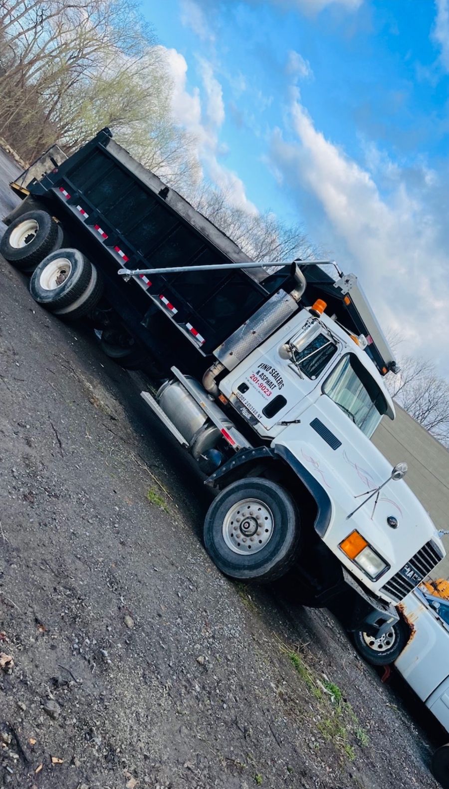 Fino dump truck parked at the yard